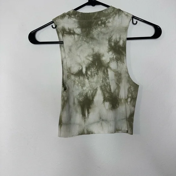 Aerie Green Tie-Dye Ribbed Tank Top - Picture 4 of 5